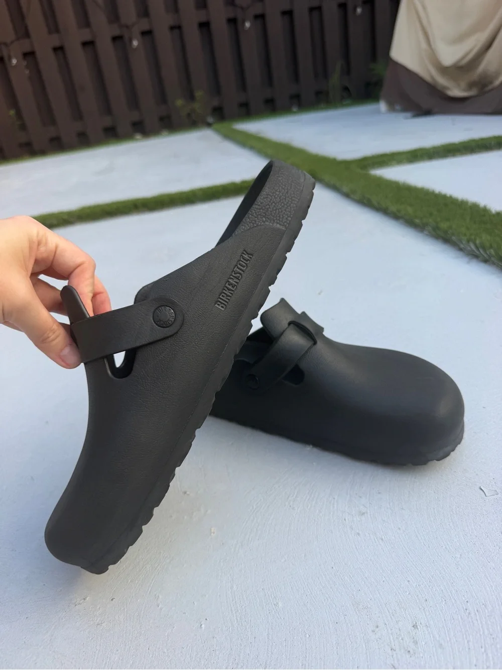 Birkenstock Black Slip-On Clog Sandals with Buckle
